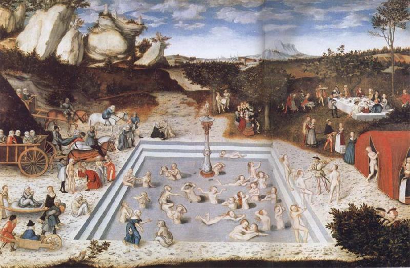 CRANACH, Lucas the Elder Fountain of Youth oil painting image